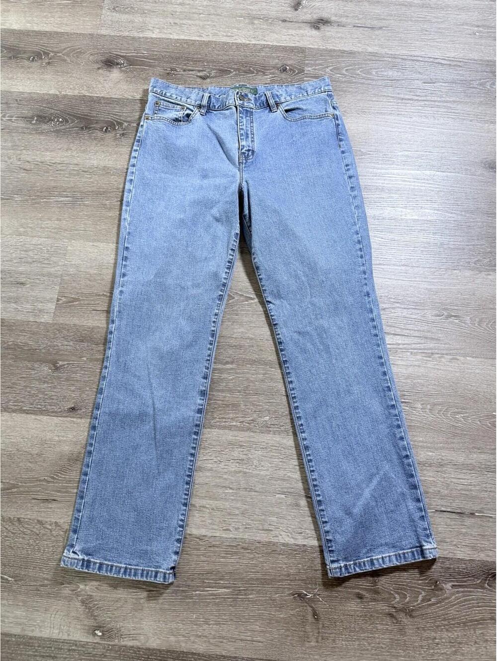 Lauren Ralph Lauren Jeans Womens 10 Blue Denim Medium Wash Classic Straight Leg